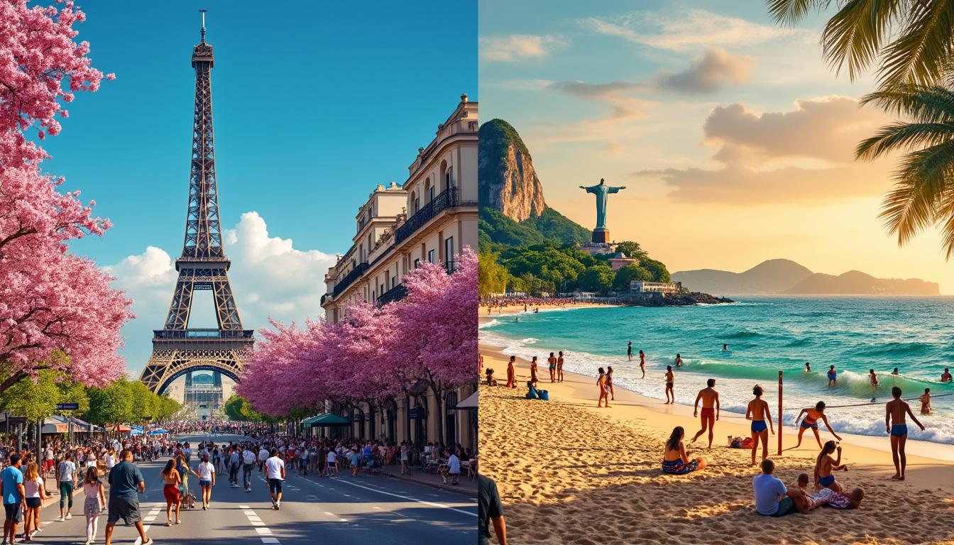explorez paris et rio de janeiro, deux villes emblématiques riches en histoire, culture et rythmes vibrants, pour un voyage inoubliable entre charme européen et énergie brésilienne.